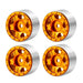 50/54mm OD 1" Beadlock Rims Tires for 1/24 Crawler (Aluminium, Rubber) Band en/of Velg Yeahrun 4Pcs Orange Wheels 