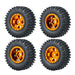 50/54mm OD 1" Beadlock Rims Tires for 1/24 Crawler (Aluminium, Rubber) Band en/of Velg Yeahrun 4Pcs Orange 50mm Set 1 