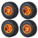 50/54mm OD 1" Beadlock Rims Tires for 1/24 Crawler (Aluminium, Rubber) Band en/of Velg Yeahrun 4Pcs 54mm Set-A 