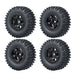 50/54mm OD 1" Beadlock Rims Tires for 1/24 Crawler (Aluminium, Rubber) Band en/of Velg Yeahrun 4Pcs Black 50mm Set 1 