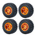 50/54mm OD 1" Beadlock Rims Tires for 1/24 Crawler (Aluminium, Rubber) Band en/of Velg Yeahrun 4Pcs 50mm Set-B 