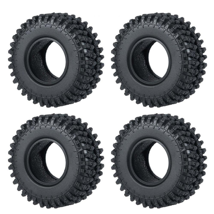 50/54mm OD 1" Beadlock Rims Tires for 1/24 Crawler (Aluminium, Rubber) Band en/of Velg Yeahrun 4Pcs 50mm Tires 