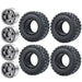 50/54mm OD 1" Beadlock Rims Tires for 1/24 Crawler (Aluminium, Rubber) Band en/of Velg Yeahrun 4Pcs 54mm Set 2 