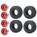 50/54mm OD 1" Beadlock Rims Tires for 1/24 Crawler (Aluminium, Rubber) Band en/of Velg Yeahrun 4Pcs 50mm Set 1 