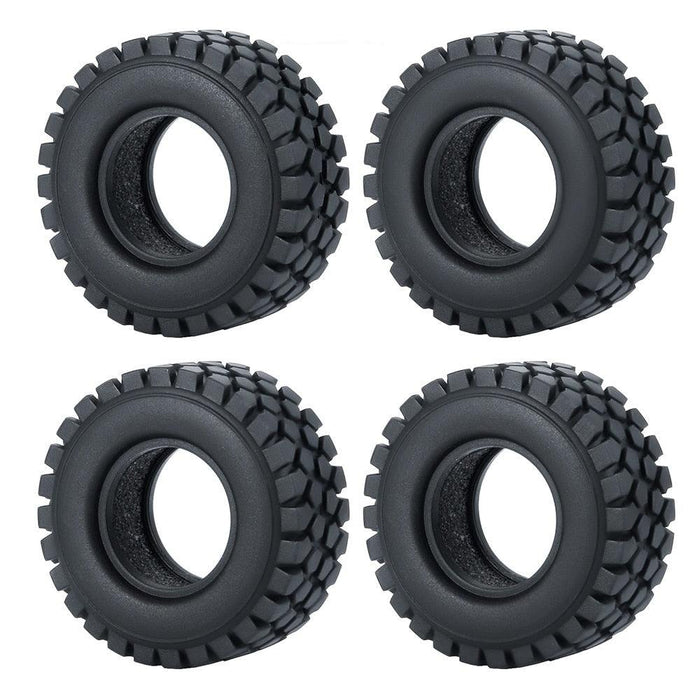 50/54mm OD 1" Beadlock Rims Tires for 1/24 Crawler (Aluminium, Rubber) Band en/of Velg Yeahrun 4Pcs 50mm Tires 