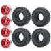 50/54mm OD 1" Beadlock Rims Tires for 1/24 Crawler (Aluminium, Rubber) Band en/of Velg Yeahrun 4Pcs 54mm Set 1 