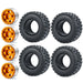50/54mm OD 1" Beadlock Rims Tires for 1/24 Crawler (Aluminium, Rubber) Band en/of Velg Yeahrun 4Pcs 54mm Set 