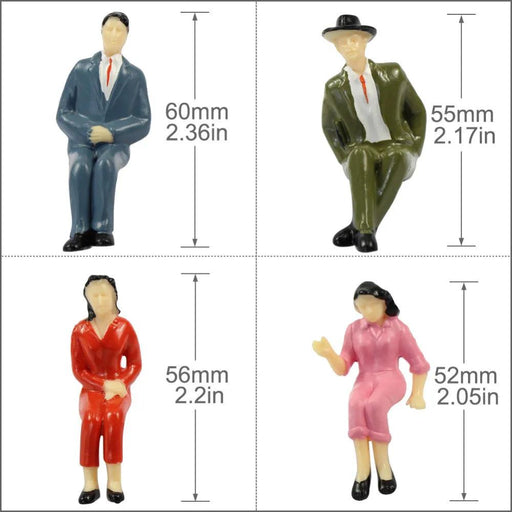 50PCS G Scale Human Figures 1/25 (Plastic) P2526 - upgraderc