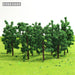 50PCS N Scale 5cm Model Green Trees 1/160 (Plastic) D5020 - upgraderc