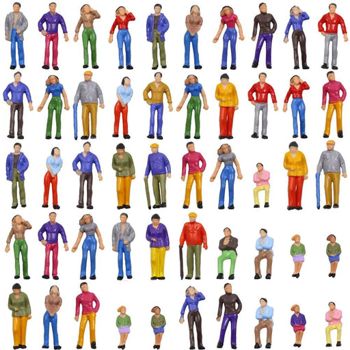 50PCS O Scale Human Figures 1/50 (Plastic) P50W - upgraderc