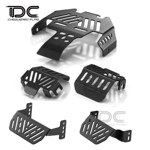 5PCS Chassis Skid Plate for Traxxas TRX4/TRX6 1/10 (Metaal) - upgraderc