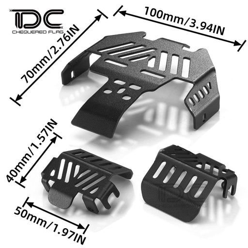 5PCS Chassis Skid Plate for Traxxas TRX4/TRX6 1/10 (Metaal) - upgraderc