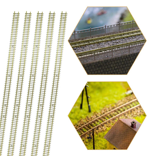 5PCS N Scale 50cm Flexible Track Rail 1/160 (Metaal, Plastic) HP27N - upgraderc
