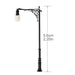 5PCS N Scale Lamp Post Single Head LQS73N 1/160 (Metaal) - upgraderc