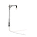 5PCS N Scale Lamp Post Single Head LQS73N 1/160 (Metaal) - upgraderc