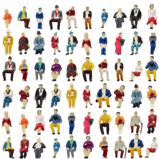 60PCS HO Scale Human Figures 1/87 (Plastic) P8711 - upgraderc