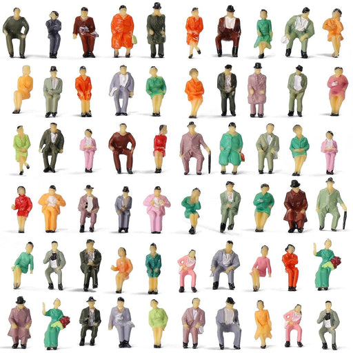 60PCS HO Scale Human Figures 1/87 (Plastic) P87S - upgraderc