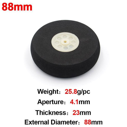 6PCS 45~110mm 14~23mm Hole Diameter Sponge Wheel Onderdeel Sparkhobby 88MM 6PCS 