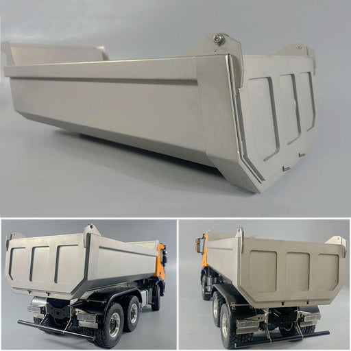 6x6 Dump Truck Cargo Bed for Tamiya 1/14 Truck (RVS) Onderdeel upgraderc 