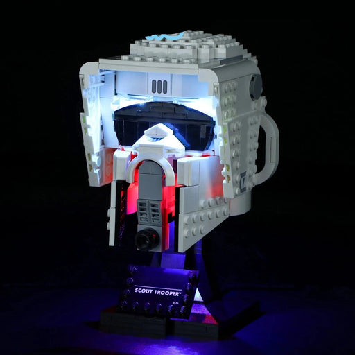 75305 Scout Trooper Helmet Building Blocks LED Light Kit - upgraderc