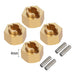 7mm Extended Hex Adapter for Axial SCX24 1/24 (Aluminium/Messing) Hex Adapter Injora Brass 4MM 