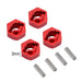 7mm Extended Hex Adapter for Axial SCX24 1/24 (Aluminium/Messing) Hex Adapter Injora Aluminum Red 3MM 