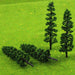 80PCS OO HO Scale 90mm Model Green Trees 1/87 (Plastic) TC90 - upgraderc