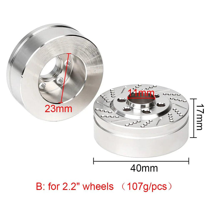 88/101g Silver Anodized Brake Disc Weights for 1.9/2.2" Wheel (Metaal) - upgraderc