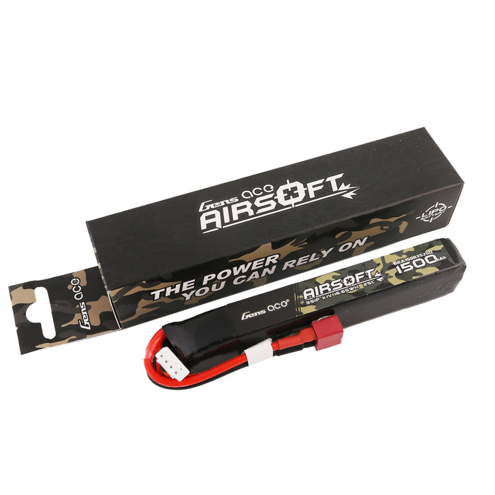 Gens Ace 25C 1500mAh 3S1P 11.1V Airsoft Gun LiPo (T)