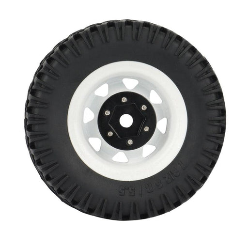 8PCS 1.55" 76x27mm 1/10 Crawler Beadlock Wheel Set (Metaal, Rubber) - upgraderc