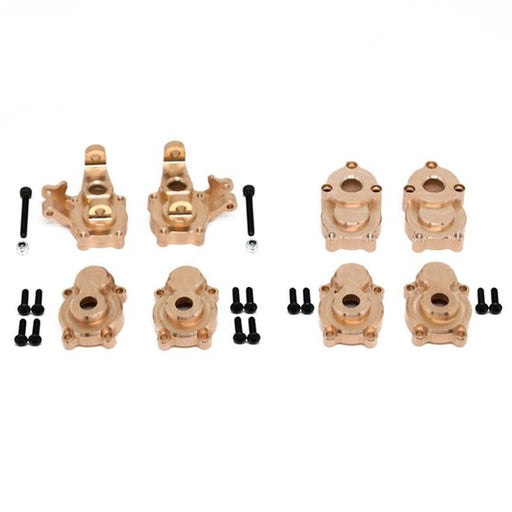 8PCS Front/Rear Portal Drive Housing Cover Steering Knuckles for Yikong 1/8, 1/10 (Messing) Onderdeel upgraderc 