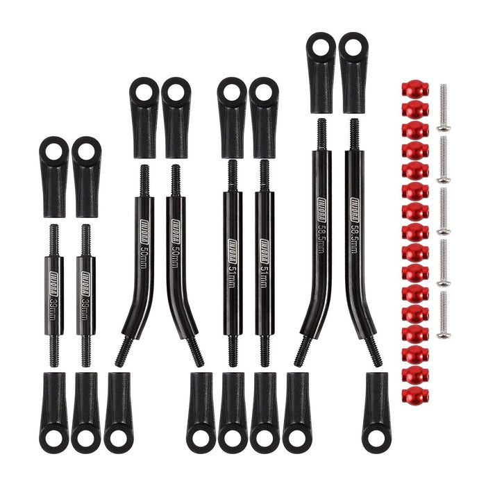 8PCS High Clearance 4 Links Set for Axial SCX24 1/24 (RVS) Onderdeel Injora 