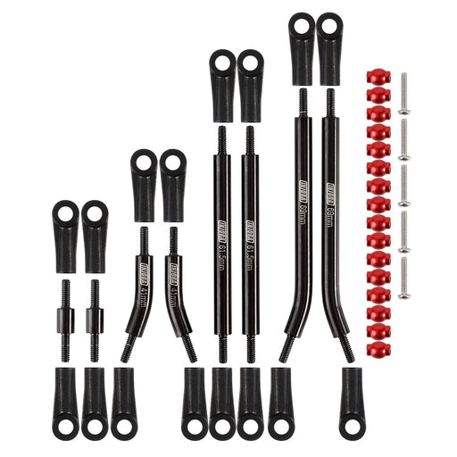 8PCS High Clearance 4 Links Set for Axial SCX24 Deadbolt, B17 1/24 (RVS) Onderdeel Injora Black 