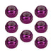 8PCS M2 Wheel Lock Nuts for 1/18, 1/24 Crawler (Aluminium) Schroef Injora Purple 