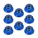 8PCS M2 Wheel Lock Nuts for 1/18, 1/24 Crawler (Aluminium) Schroef Injora Deep Blue 1 