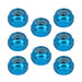 8PCS M2 Wheel Lock Nuts for 1/18, 1/24 Crawler (Aluminium) Schroef Injora Light Blue 1 