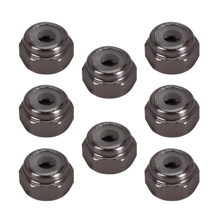 8PCS M2 Wheel Lock Nuts for 1/18, 1/24 Crawler (Aluminium) Schroef Injora Grey 