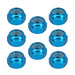 8PCS M2 Wheel Lock Nuts for 1/18, 1/24 Crawler (Aluminium) Schroef Injora Light Blue 