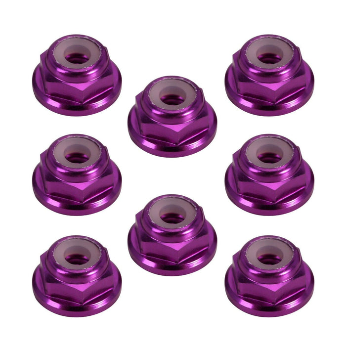 8PCS M2 Wheel Lock Nuts for 1/18, 1/24 Crawler (Aluminium) Schroef Injora Purple 1 