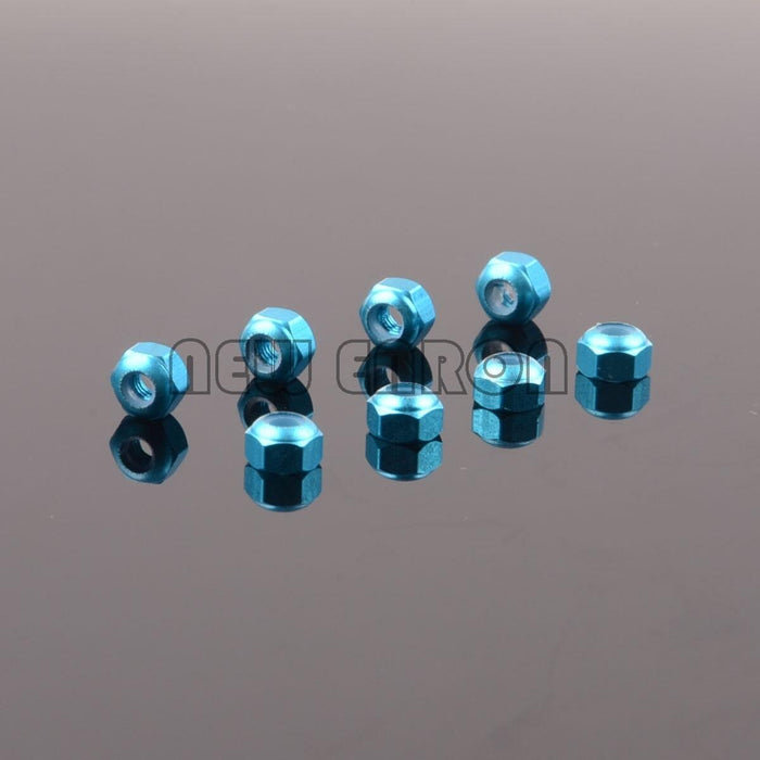 8PCS M3 Lock Nut (Aluminium) Schroef New Enron BLUE 