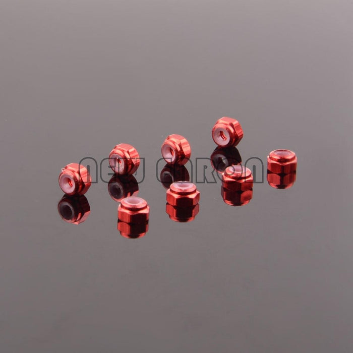 8PCS M3 Lock Nut (Aluminium) Schroef New Enron RED 
