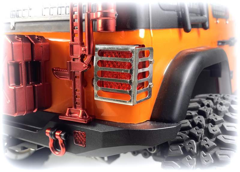 2PCS Tail Light Covers for Absima CR3.4 Sherpa 1/10 (Al)