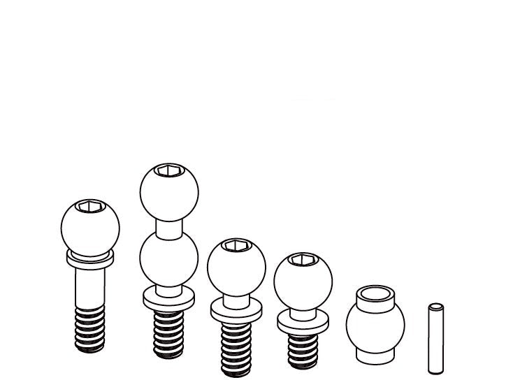 Ball Stud Set for HobbyPlus CR18P 1/18