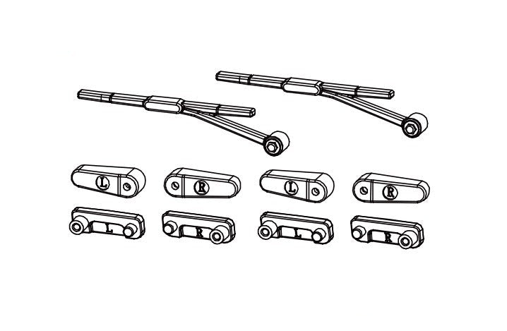 Karosserie-Hardware-Teile für Absima CR4.4 Patrol 1/10