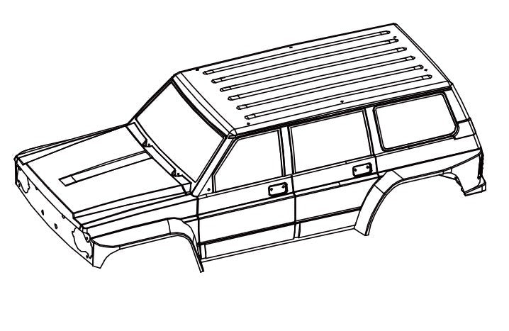 Carrosserie pour Absima CR4.4 Patrol 1/10 (Crème)