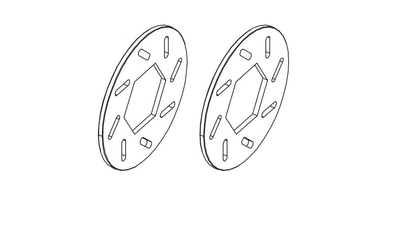 2PCS Bremsscheibe für Absima CR4.4 1/10
