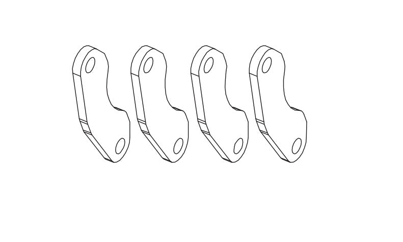 4PCS Bremsbeläge für Absima CR4.4 1/10