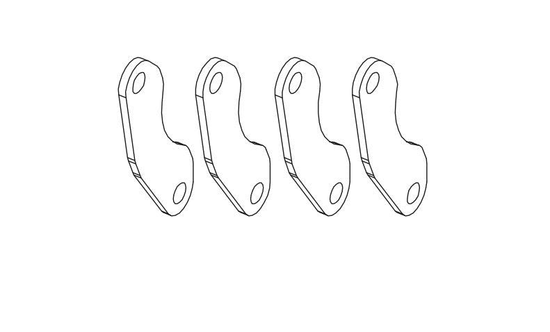 4PCS Bremsbeläge Platte für Absima CR4.4 1/10