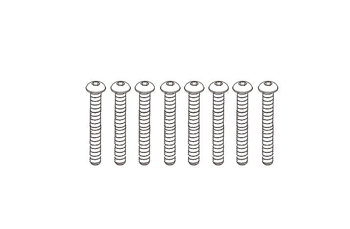8PCS M3*26 Button Head Screw for Absima CR4.4 1/10