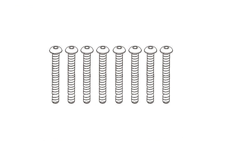 8PCS Vis à tête bouton M3*28 pour Absima CR4.4 1/10